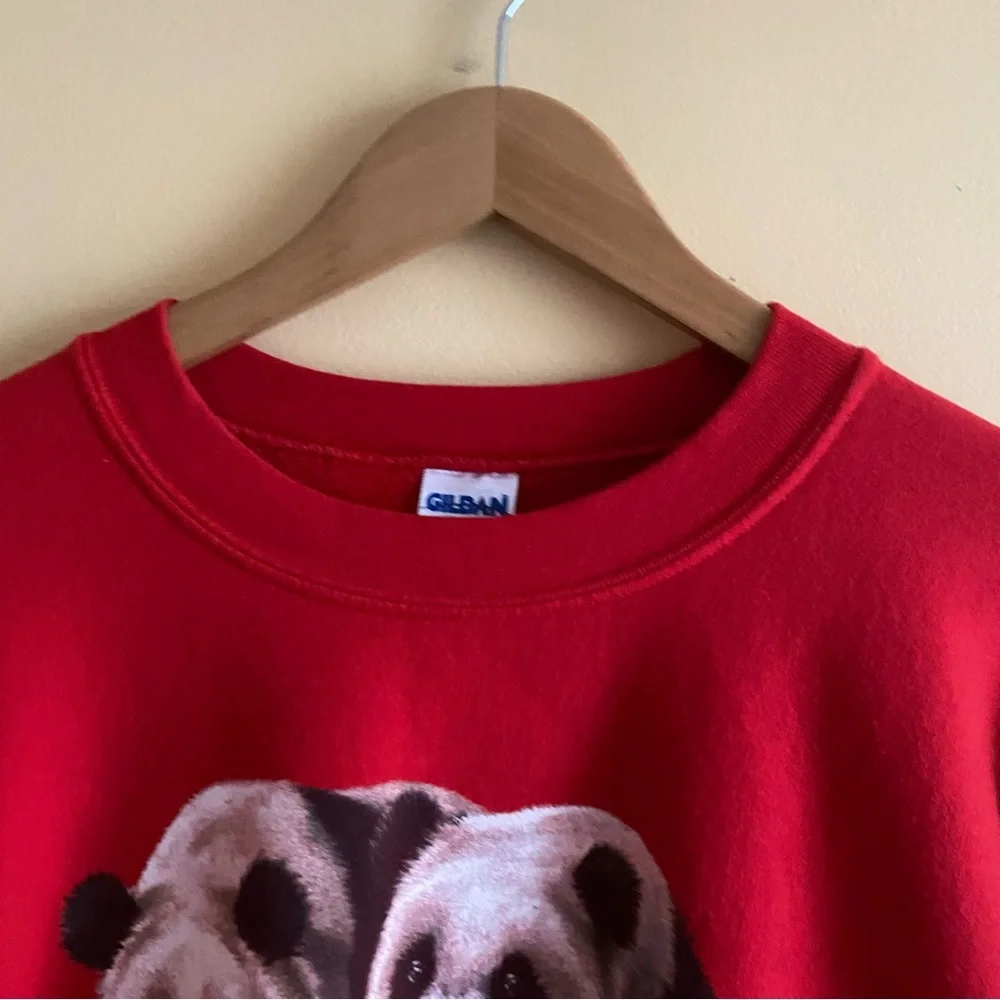 Gilden Toronto Zoo Panda Sweatshirt Adult XL Red Fandom Kawaii Animal Print - Picture 5 of 15